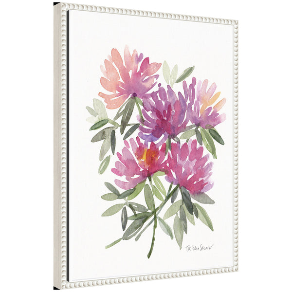 kate & laurel Sylvie Abstract Watercolor Pink Floral Framed Canvas by Patricia Shaw