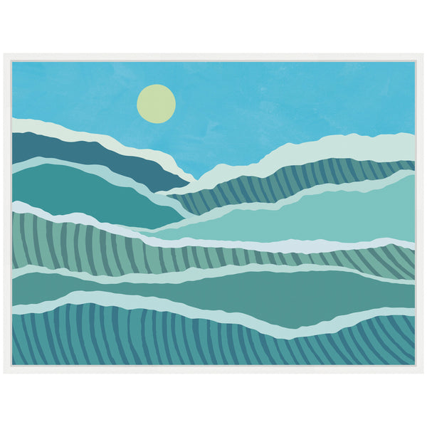 Kate & Laurel Sylvie Abstract Waves Framed Canvas By Rachel Lee