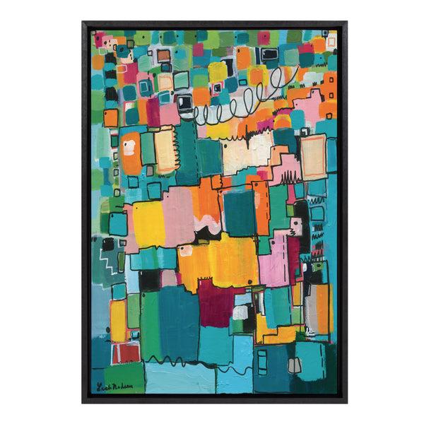 Kate & Laurel Sylvie Afternoon Delight Framed Canvas By Leah Nadeau