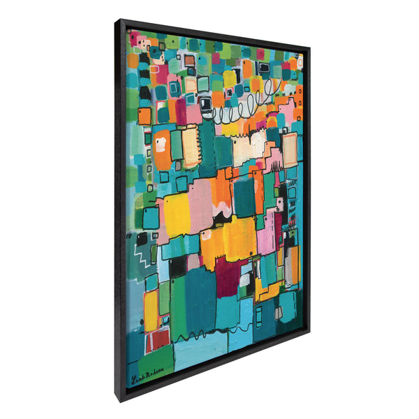 Kate & Laurel Sylvie Afternoon Delight Framed Canvas By Leah Nadeau