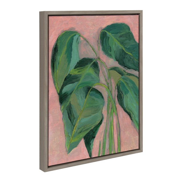 Kate & Laurel Sylvie Alocasia Framed Canvas By Nikita Jariwala