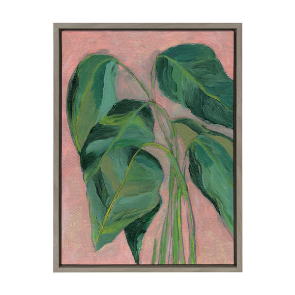 Kate & Laurel Sylvie Alocasia Framed Canvas By Nikita Jariwala