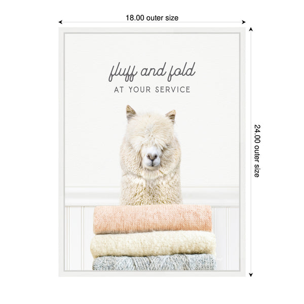 Kate & Laurel Sylvie Alpaca Fluff And Fold Framed Canvas By Amy Peterson