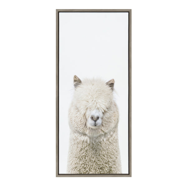 Kate & Laurel Sylvie Alpaca Fluff Framed Canvas By Amy Peterson Art Studio