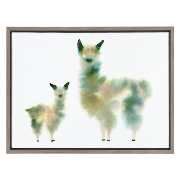 Kate & Laurel Sylvie Alpaca Fluffs Framed Canvas By Faryn Hughes