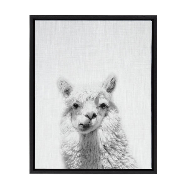 Kate & Laurel Sylvie Alpaca Framed Canvas By Simon Te Of Tai Prints