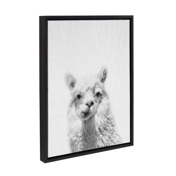Kate & Laurel Sylvie Alpaca Framed Canvas By Simon Te Of Tai Prints