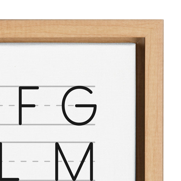 Kate & Laurel Sylvie Alphabet Penmanship Framed Canvas By The Creative Bunch Studio