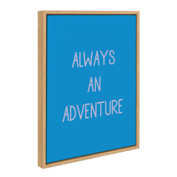 Kate & Laurel Sylvie Always An Adventure Framed Canvas By Apricot And Birch