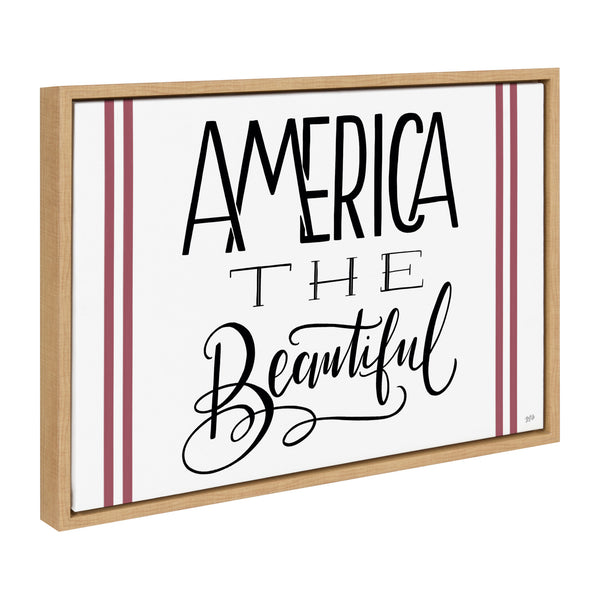 Kate & Laurel Sylvie America The Beautiful Framed Canvas By Valerie McKeehan Of Lily And Val