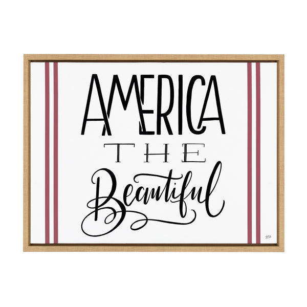 Kate & Laurel Sylvie America The Beautiful Framed Canvas By Valerie McKeehan Of Lily And Val