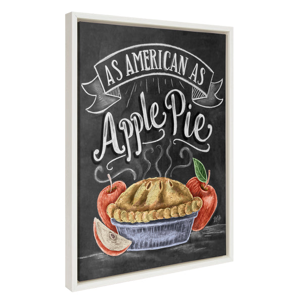 kate & laurel Sylvie American Apple Pie Framed Canvas by Valerie McKeehan of Lily and Val