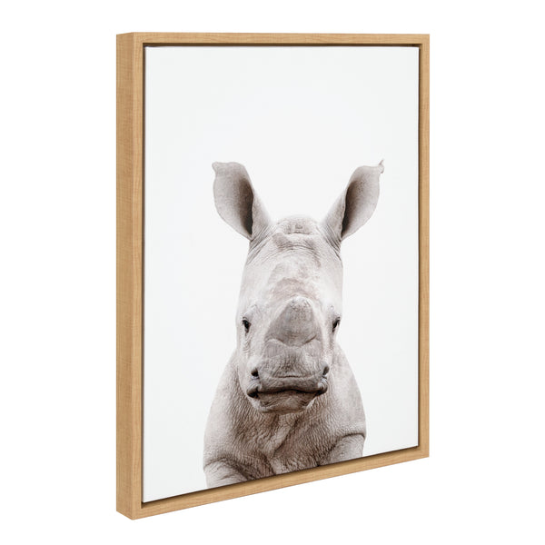 kate & laurel Sylvie Animal Studio Baby Rhino Framed Canvas by Amy Peterson Art Studio
