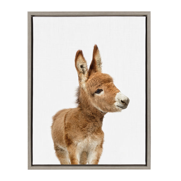 Kate & Laurel Sylvie Animal Studio Burro Framed Canvas By Amy Peterson Art Studio
