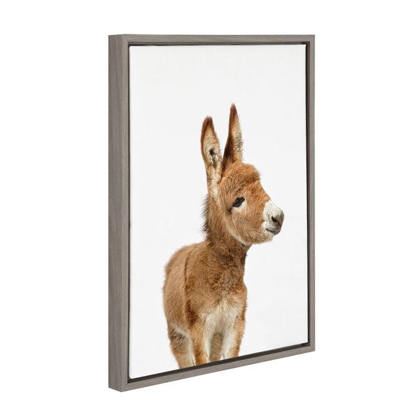 Kate & Laurel Sylvie Animal Studio Burro Framed Canvas By Amy Peterson Art Studio