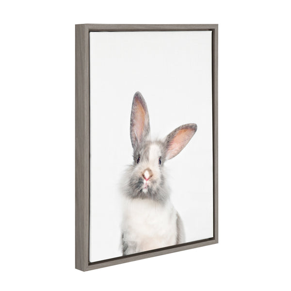 Kate & Laurel Sylvie Animal Studio Cute Male Rabbit Framed Canvas By Amy Peterson Art Studio