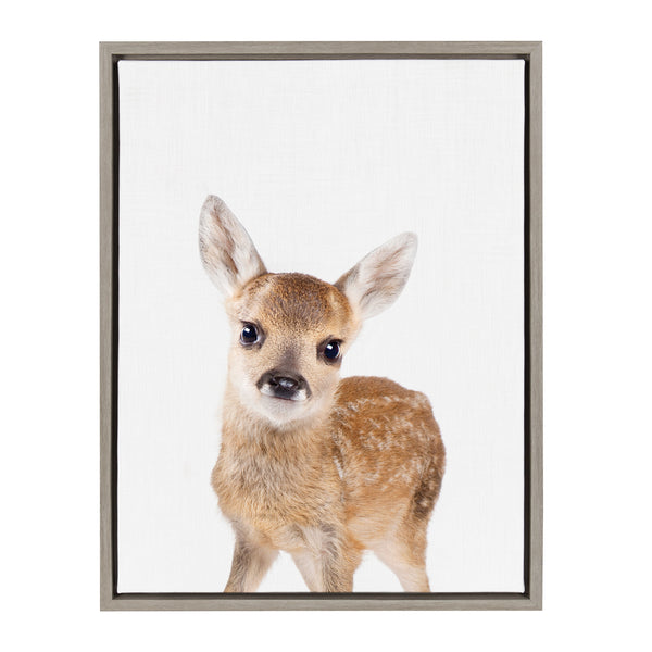Kate & Laurel Sylvie Animal Studio Deer Framed Canvas By Amy Peterson Art Studio