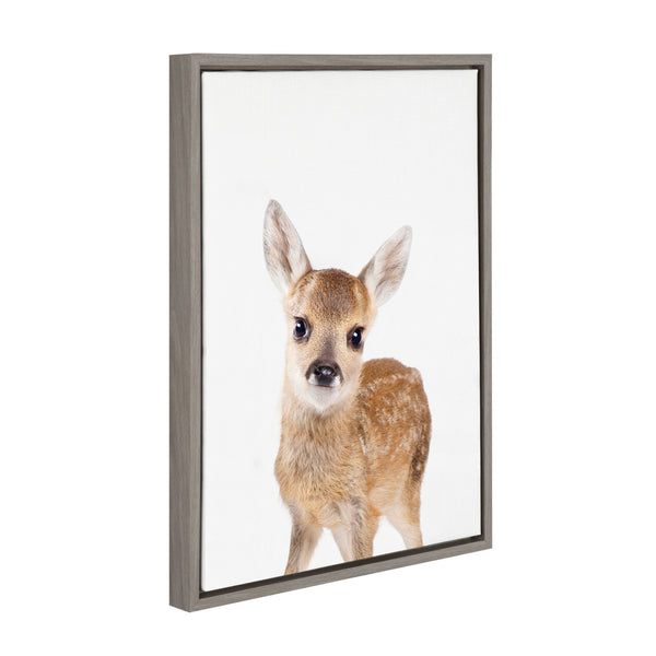 Kate & Laurel Sylvie Animal Studio Deer Framed Canvas By Amy Peterson Art Studio