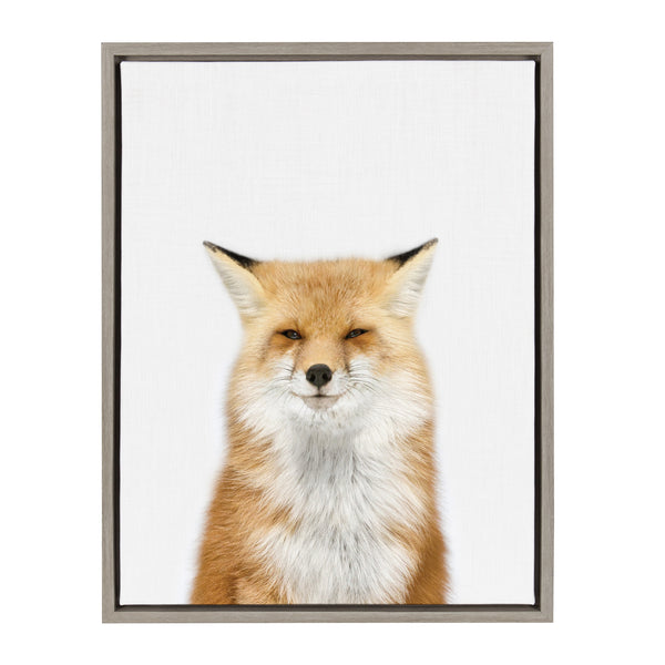 Kate & Laurel Sylvie Animal Studio Fox 3 Framed Canvas By Amy Peterson Art Studio