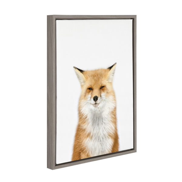 Kate & Laurel Sylvie Animal Studio Fox 3 Framed Canvas By Amy Peterson Art Studio