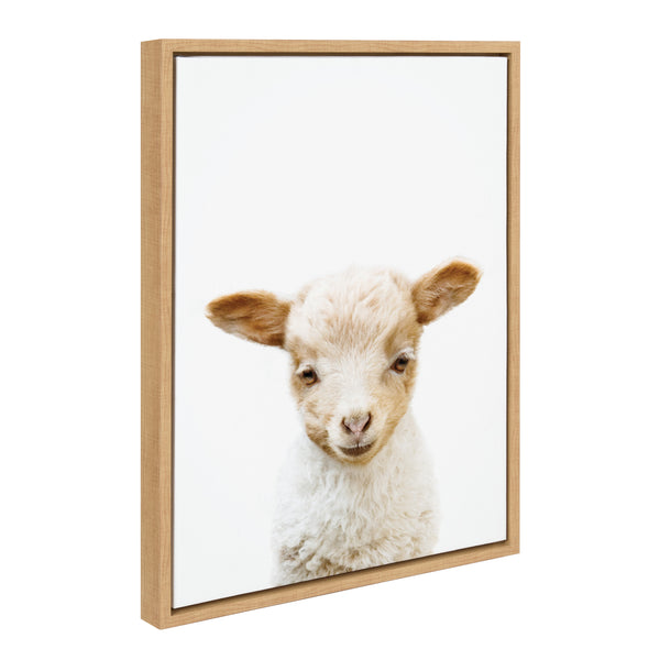 kate & laurel Sylvie Animal Studio Lamb Framed Canvas by Amy Peterson Art Studio