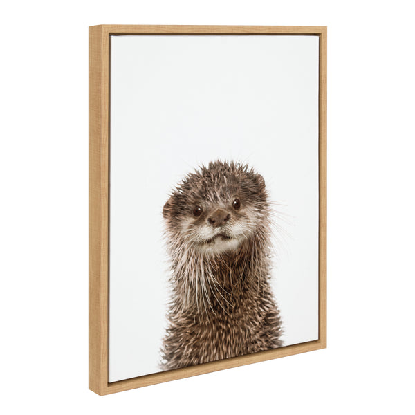kate & laurel Sylvie Animal Studio Otter Framed Canvas by Amy Peterson Art Studio