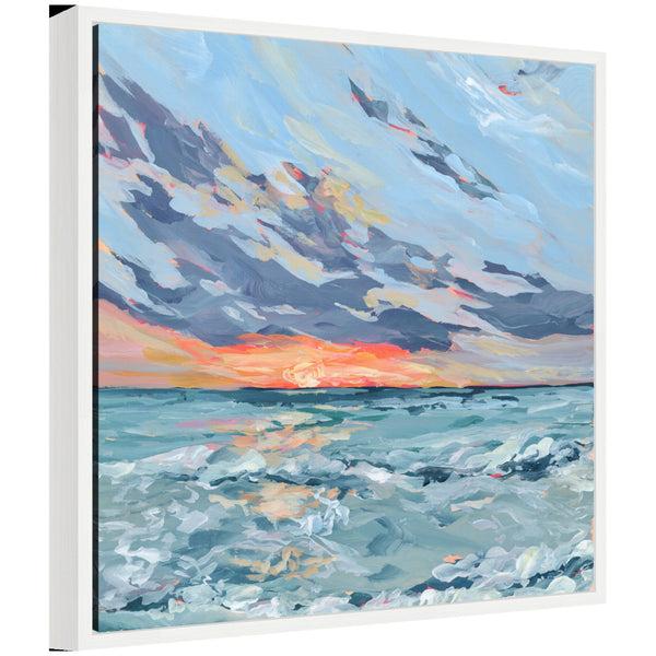 kate & laurel Sylvie Anna Maria Island Florida Framed Canvas by Emily Kenney