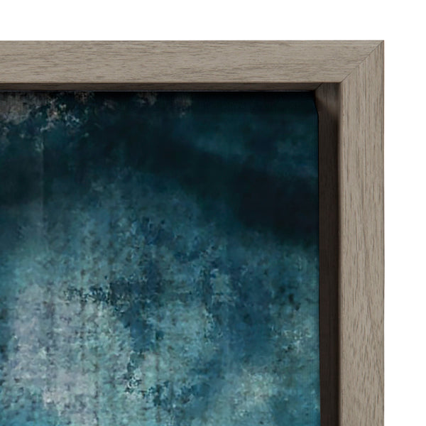 Kate & Laurel Sylvie Aqua Abstract 2 Framed Canvas By Amy Lighthall