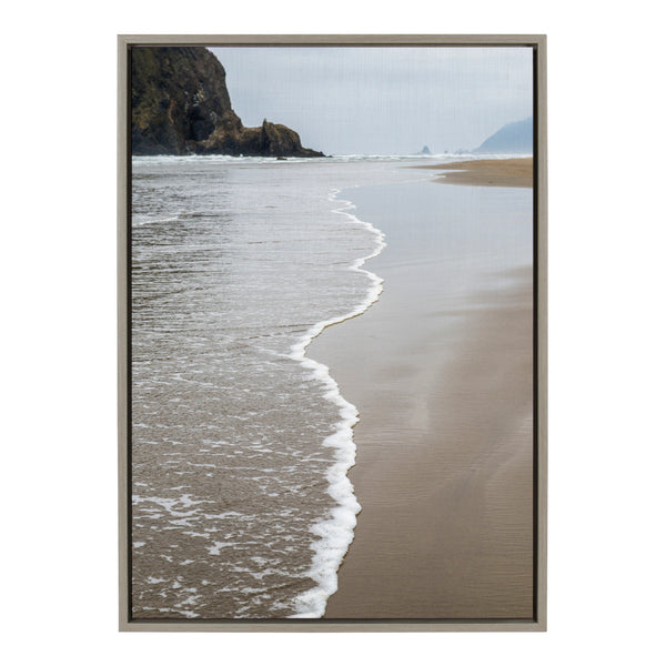 kate & laurel Sylvie Arrival Framed Canvas By Pete Olsen Gray 23x33