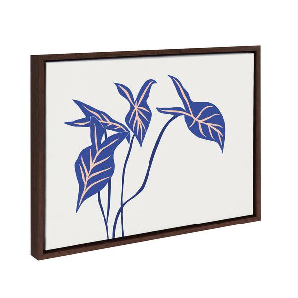 Kate & Laurel Sylvie Arrowhead Plant Framed Canvas By Alicia Schultz