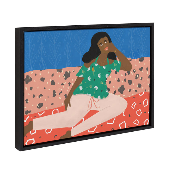 Kate & Laurel Sylvie At Home Framed Canvas By Queenbe Monyei