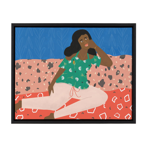 kate & laurel Sylvie At Home Framed Canvas by Queenbe Monyei