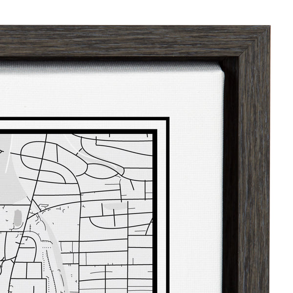 Kate & Laurel Sylvie Atlanta Modern Map Framed Canvas By Jake Goossen