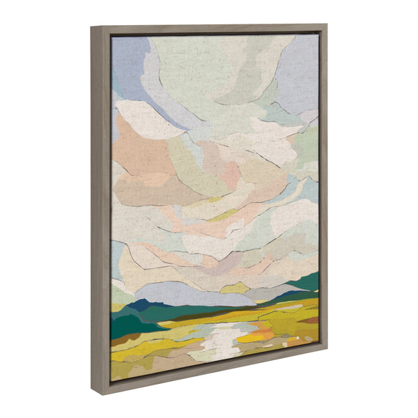 Kate & Laurel Sylvie Autumn Sky Framed Canvas By Nikita Jariwala