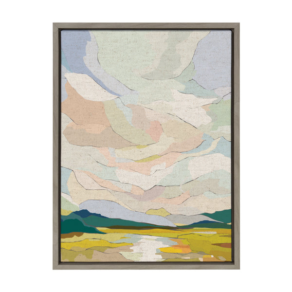 Kate & Laurel Sylvie Autumn Sky Framed Canvas By Nikita Jariwala