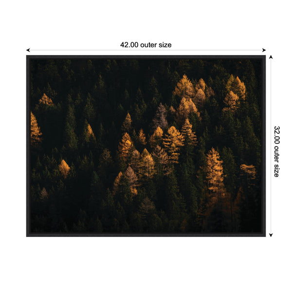 Kate & Laurel Sylvie Autumnal Mountain Pines During Sunset Framed Canvas By Michael Schauer