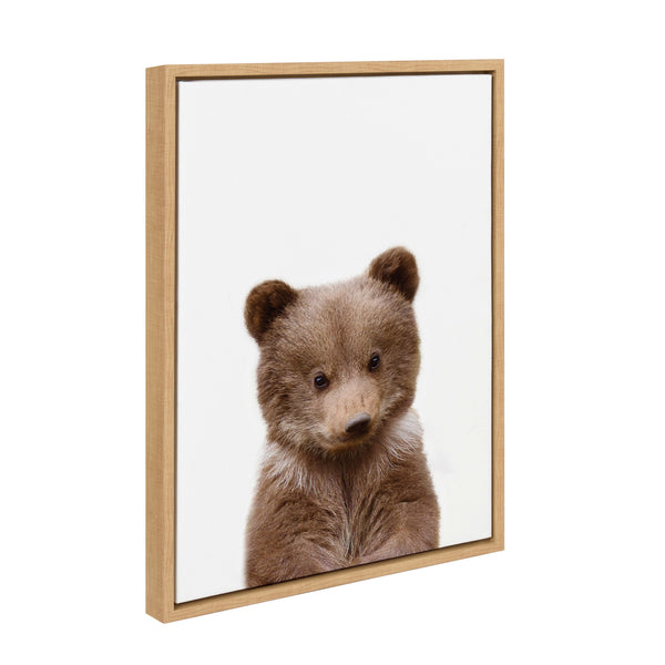 Kate & Laurel Sylvie Baby Bear Framed Canvas By Amy Peterson