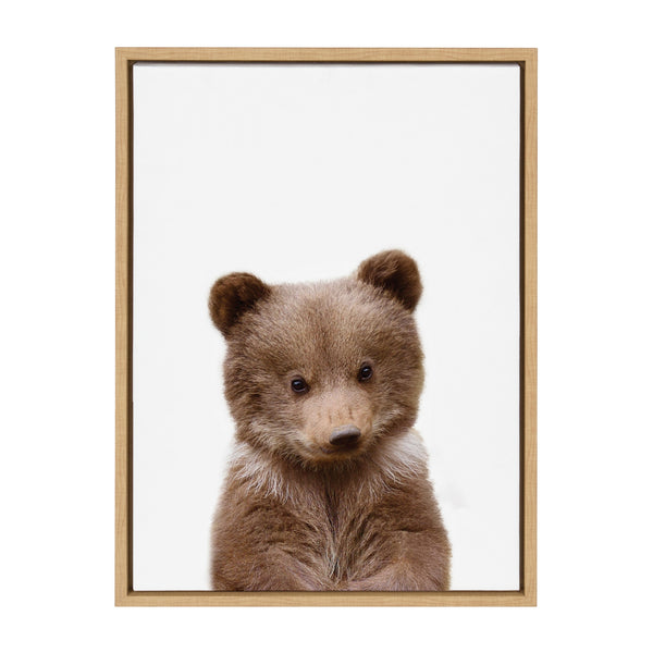 Kate & Laurel Sylvie Baby Bear Framed Canvas By Amy Peterson