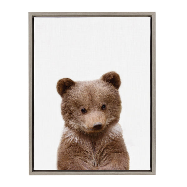 kate & laurel Sylvie Baby Bear Framed Canvas by Amy Peterson