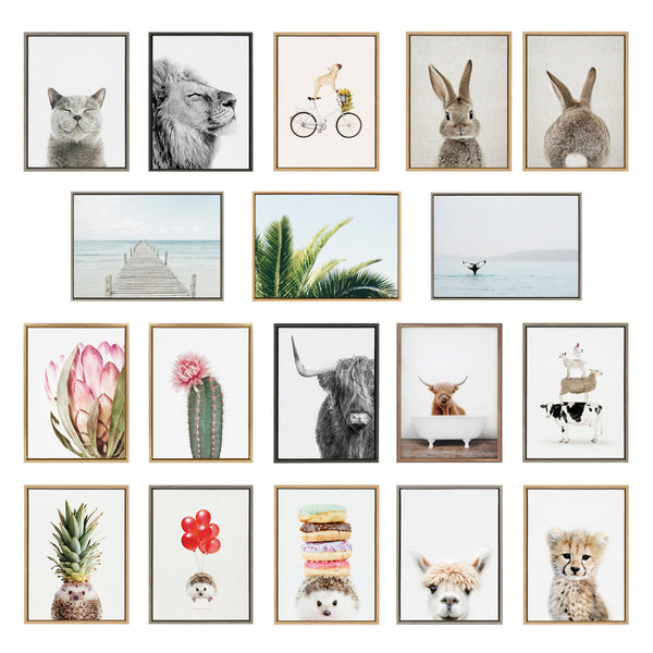 Kate & Laurel Sylvie Baby Fox Front And Back Framed Canvas By Amy Peterson Art Studio