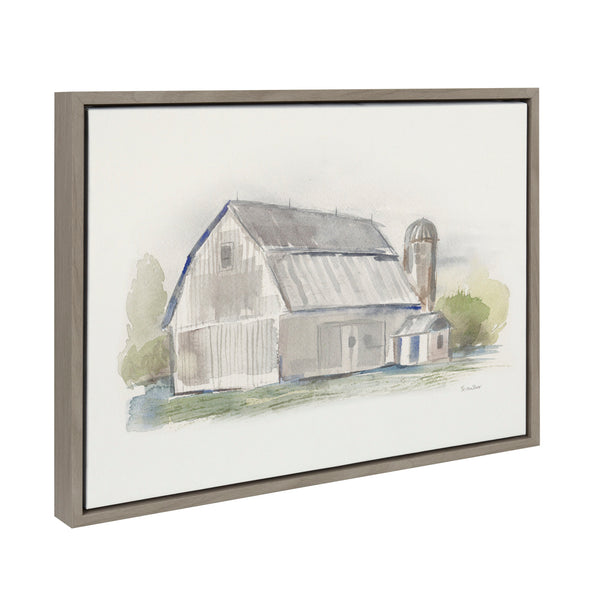 Kate & Laurel Sylvie Barn 2 Framed Canvas By Patricia Shaw