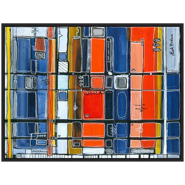 Kate & Laurel Sylvie Bart Horizontal Framed Canvas By Leah Nadeau