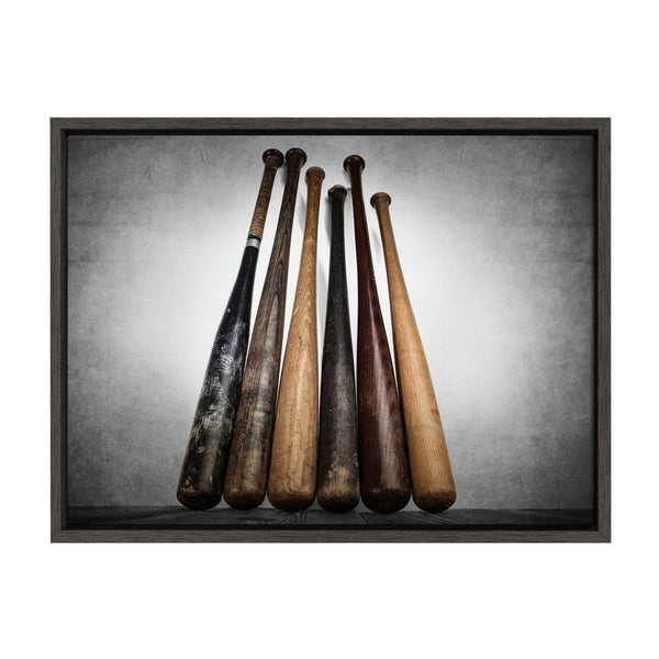 kate & laurel Sylvie Baseball Bats Framed Canvas by Shawn St. Peter