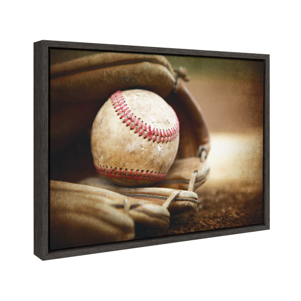 Kate & Laurel Sylvie Baseball Glove Framed Canvas By Shawn St. Peter