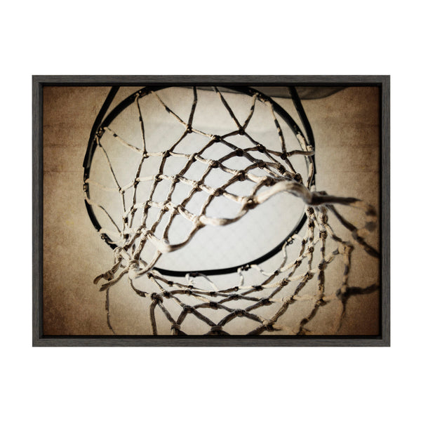 kate & laurel Sylvie Basketball Net Framed Canvas Wall Art by Shawn St. Peter