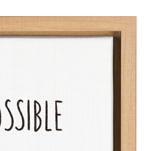 Kate & Laurel Sylvie Be Kind Whenever Possible Framed Canvas By Stacie Bloomfield Of Gingiber