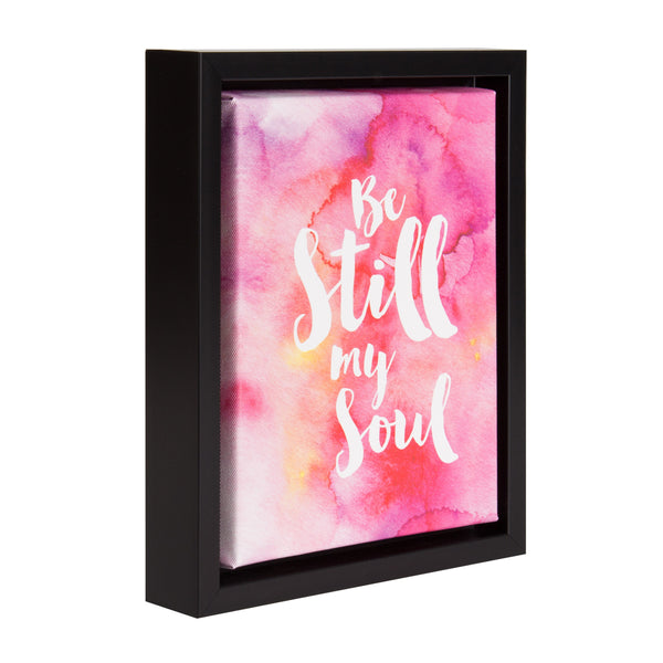 Kate & Laurel Sylvie Be Still My Soul Watercolor Art Framed Canvas