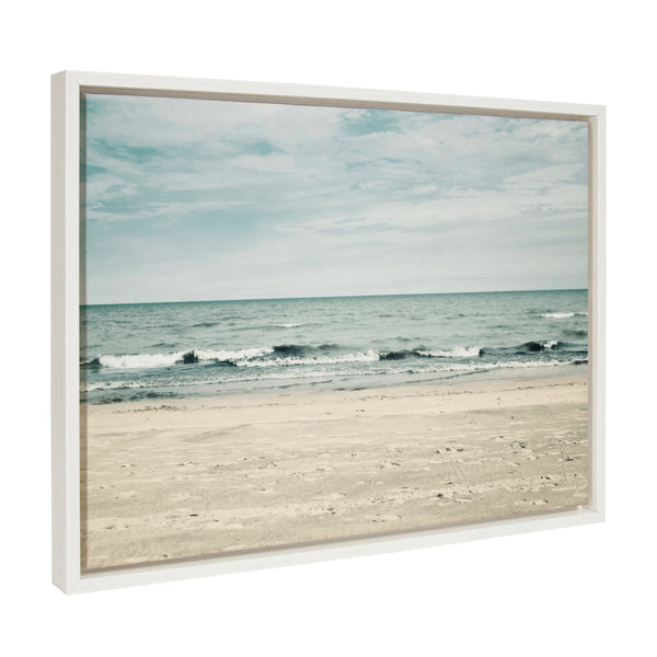 Kate & Laurel Sylvie Beach 2 Framed Canvas By Emiko And Mark Franzen Of F2Images