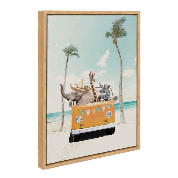 kate & laurel Sylvie Beach Adventures Framed Canvas by July Art Prints