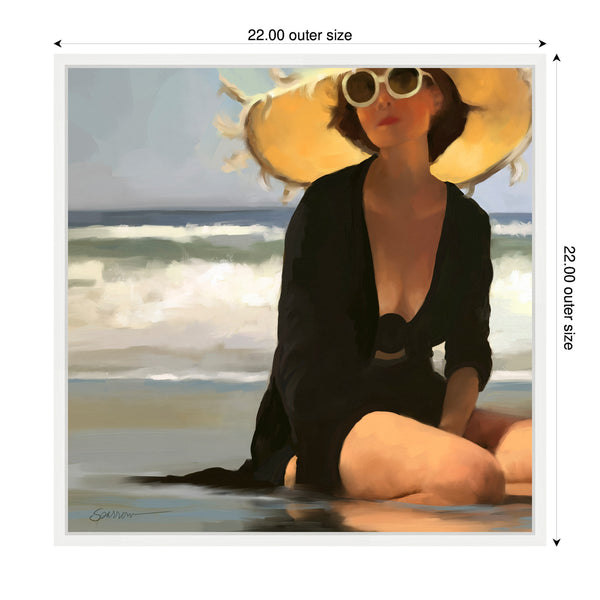 Kate & Laurel Sylvie Beach Babe 1 Framed Canvas By Mary Sparrow